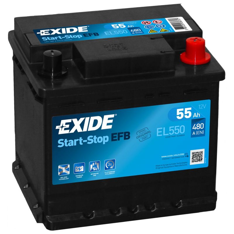 Akumulator EXIDE EFB Start&Stop 12 V 55 Ah