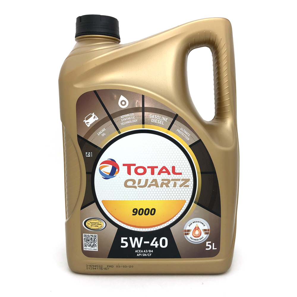 Motorno ulje TOTAL Quartz 9000 5W40 5 L