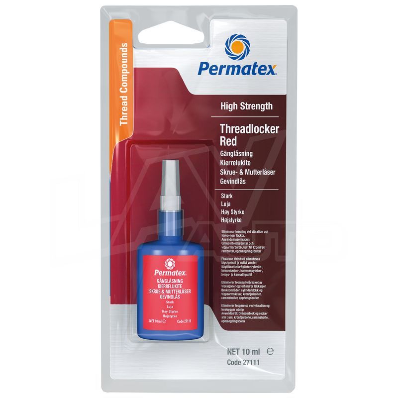 Permatex Lepak za osiguravanje navoja crveni 10 ml