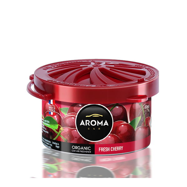 Miris za auto limenka Aroma Organic 40g - Fresh Cherry