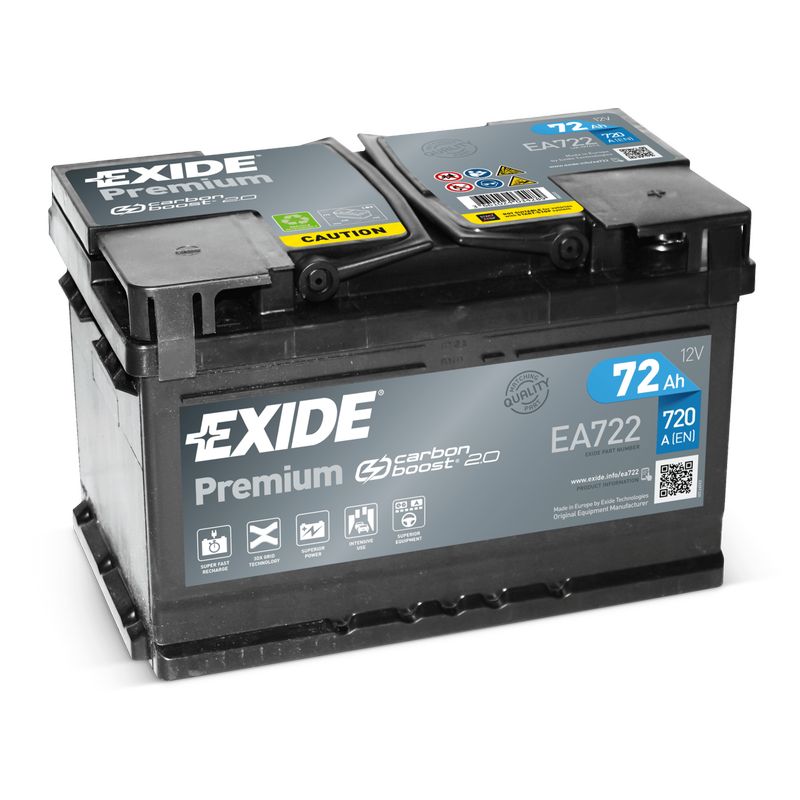 Akumulator EXIDE Premium Carbon 12 V 72 Ah +D