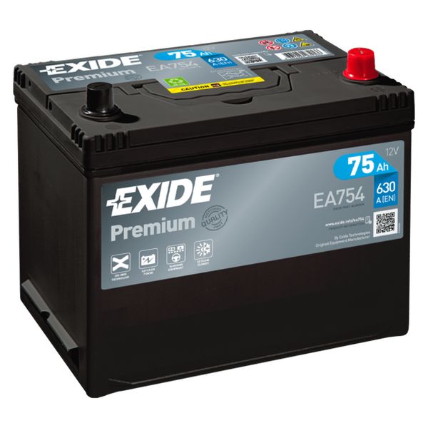 Akumulator EXIDE Premium Carbon Asia 12 V 75Ah +D