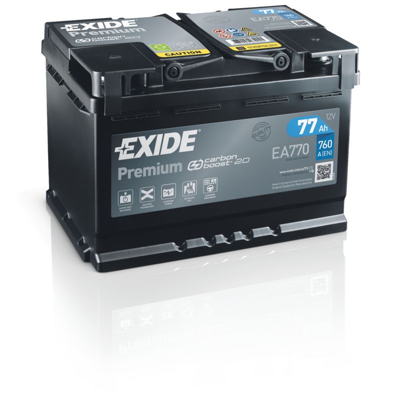 Akumulator EXIDE Premium Carbon 12 V 77 Ah +D