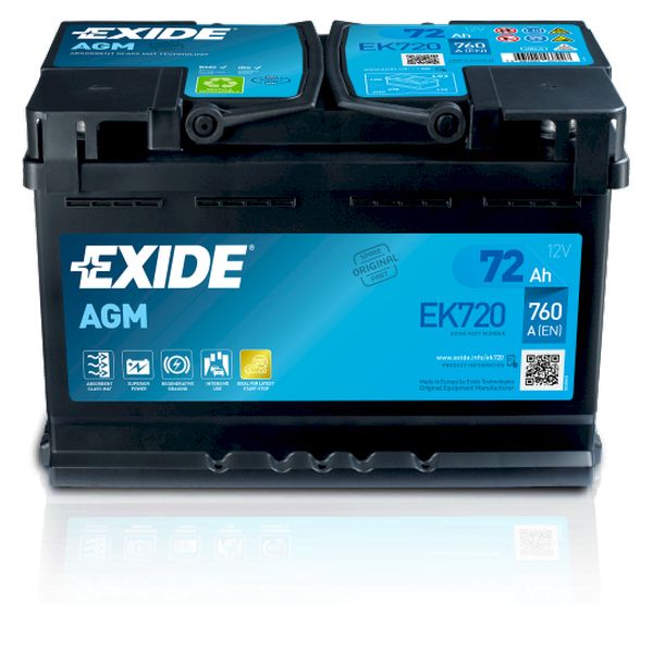 Akumulator EXIDE Start&Stop AGM 12 V 72 Ah