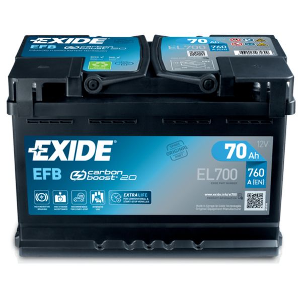 Akumulator EXIDE EFB 12 V 70 Ah