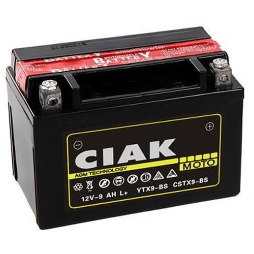 CIAK Moto akumulator 12V 9AH crni +L