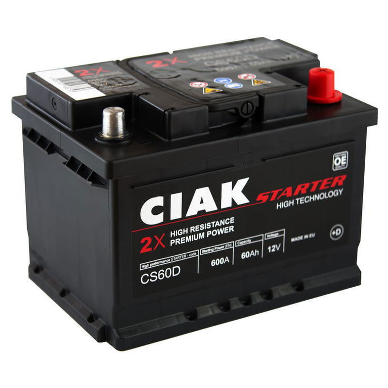 Akumulator CIAK Starter 12 V 60 Ah +D
