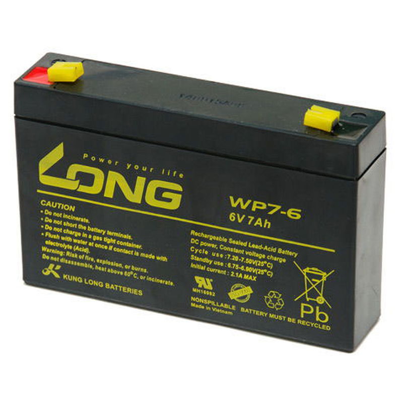 Akumulator stacionarni 6V 7ah LONG Wp7-6