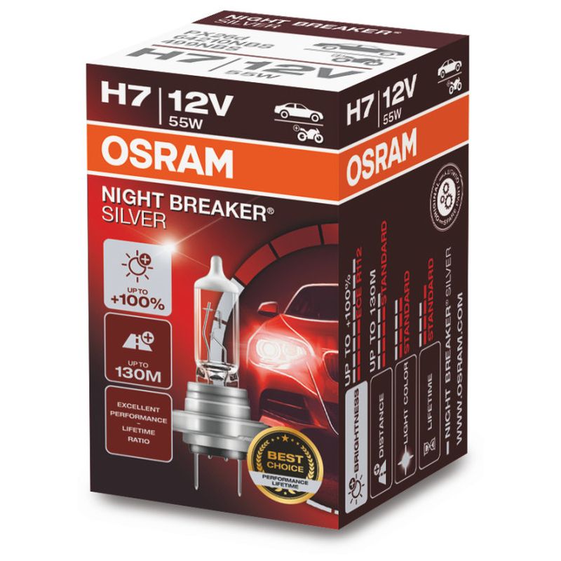 Sijalica H7 +100% OSRAM Night Breaker Silver