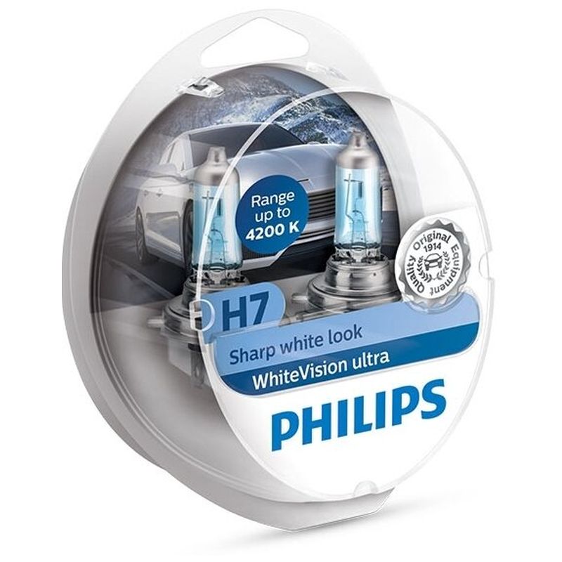 Sijalica H7 + W5W +60% PHILIPS White Vision Ultra Set 2 + 2 kom.